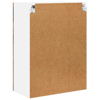 Wall Glass Cabinet PORTO Smoked Oak 60 x 31 x 80 cm