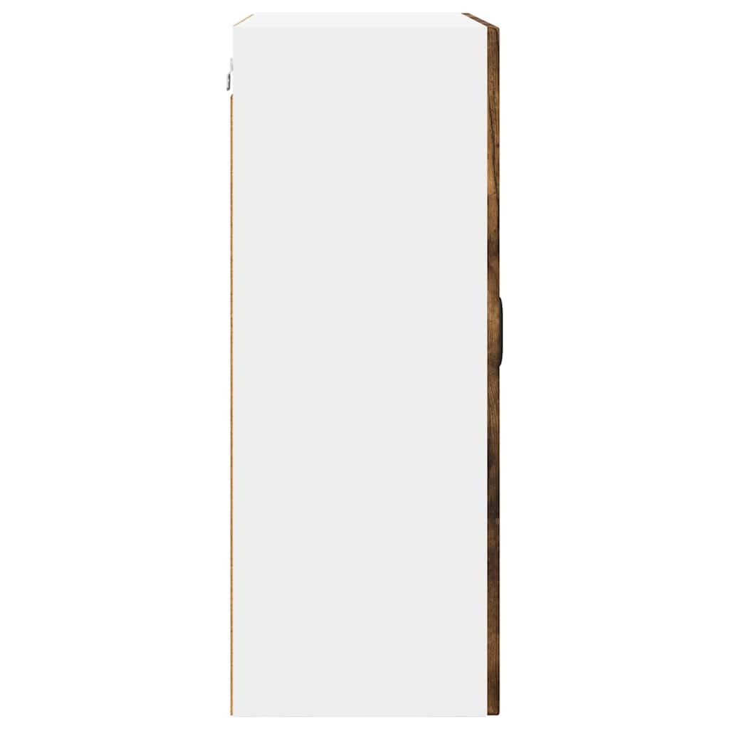 Wall Glass Cabinet PORTO Smoked Oak 60 x 31 x 80 cm