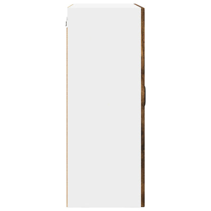 Wall Glass Cabinet PORTO Smoked Oak 60 x 31 x 80 cm
