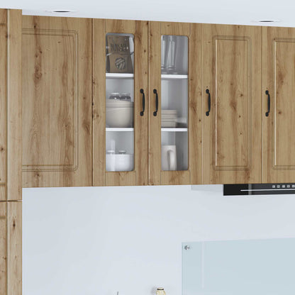 Wall Glass Cabinet PORTO Artisan Oak 60 x 31 x 80 cm