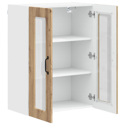 Wall Glass Cabinet PORTO Artisan Oak 60 x 31 x 80 cm