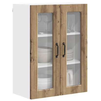 Wall Glass Cabinet PORTO Artisan Oak 60 x 31 x 80 cm
