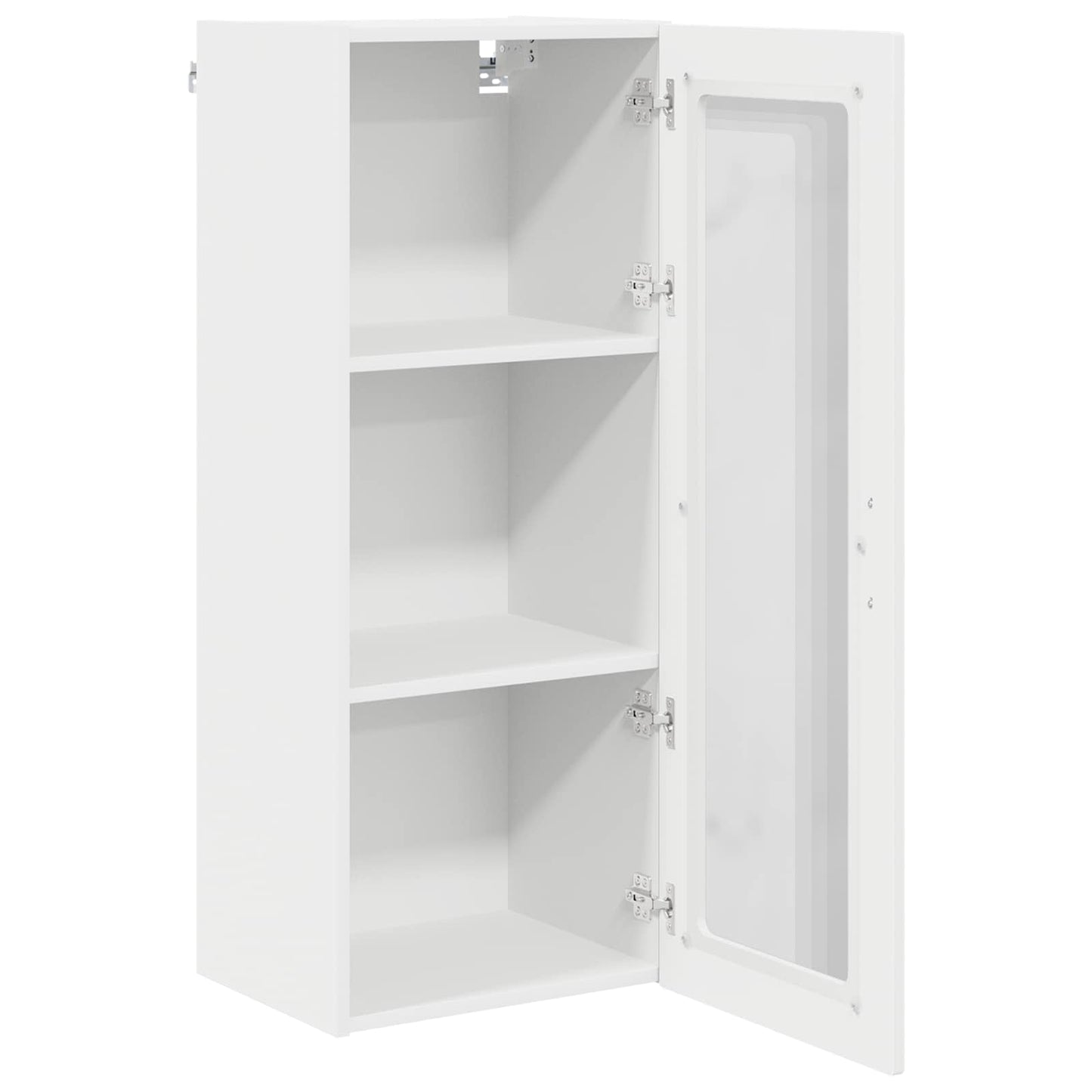 Wall Glass Cabinet PORTO White 40 x 31 x 100 cm Engineered Wood