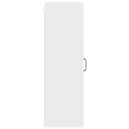 Wall Glass Cabinet PORTO White 40 x 31 x 100 cm Engineered Wood