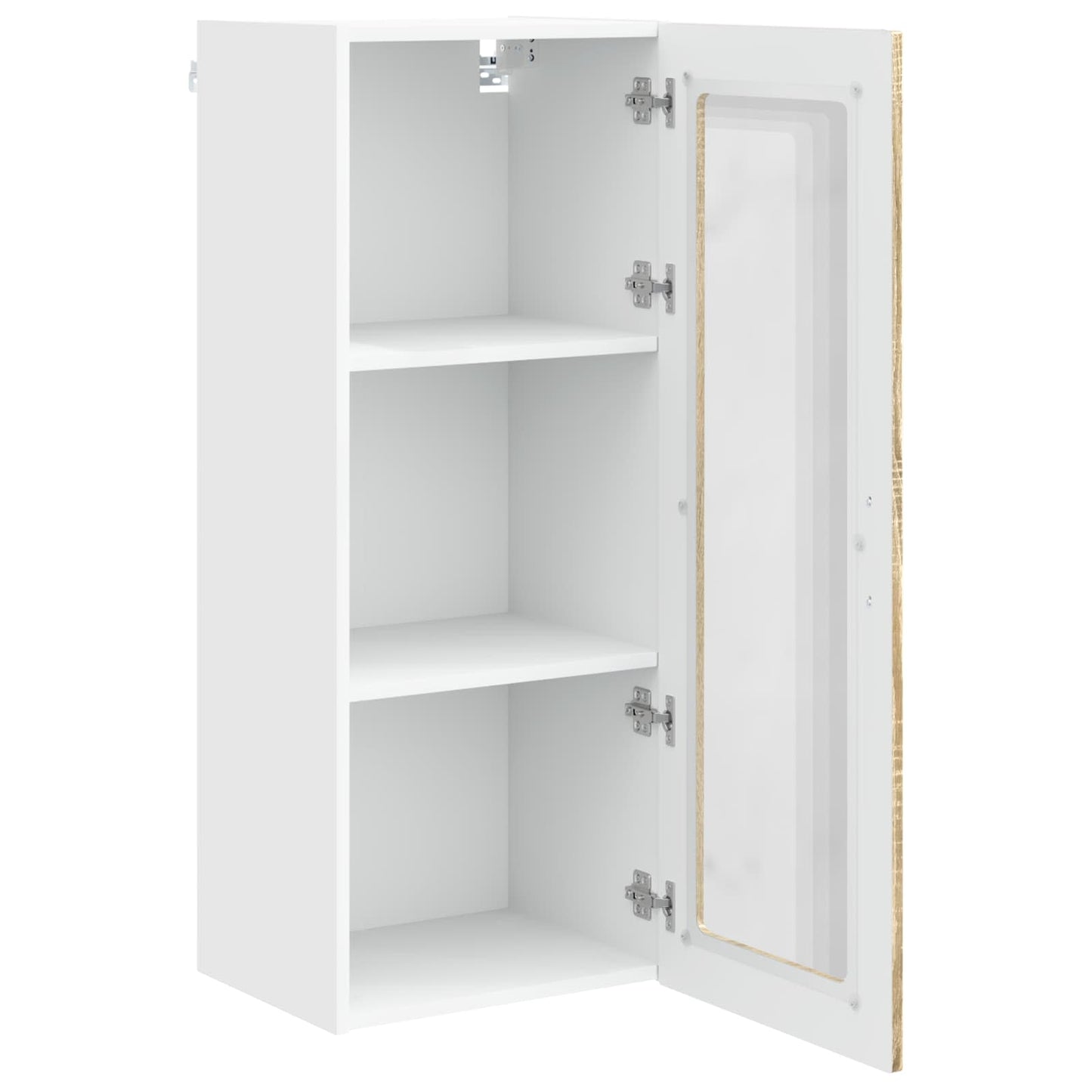 Wall Glass Cabinet PORTO Sonoma Oak 40 x 31 x 100 cm