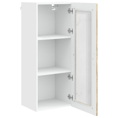 Wall Glass Cabinet PORTO Sonoma Oak 40 x 31 x 100 cm