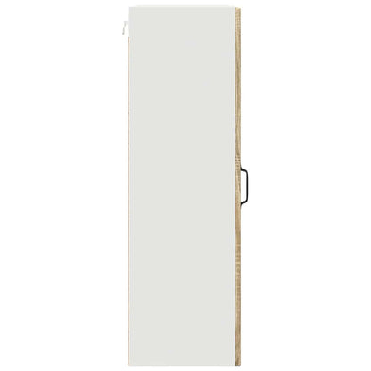 Wall Glass Cabinet PORTO Sonoma Oak 40 x 31 x 100 cm