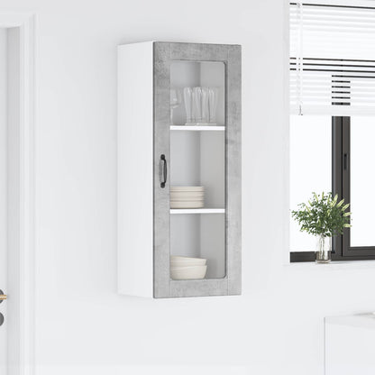 Wall Glass Cabinet PORTO Concrete Grey 40 x 31 x 100 cm