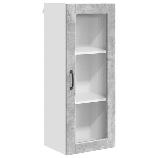 Wall Glass Cabinet PORTO Concrete Grey 40 x 31 x 100 cm