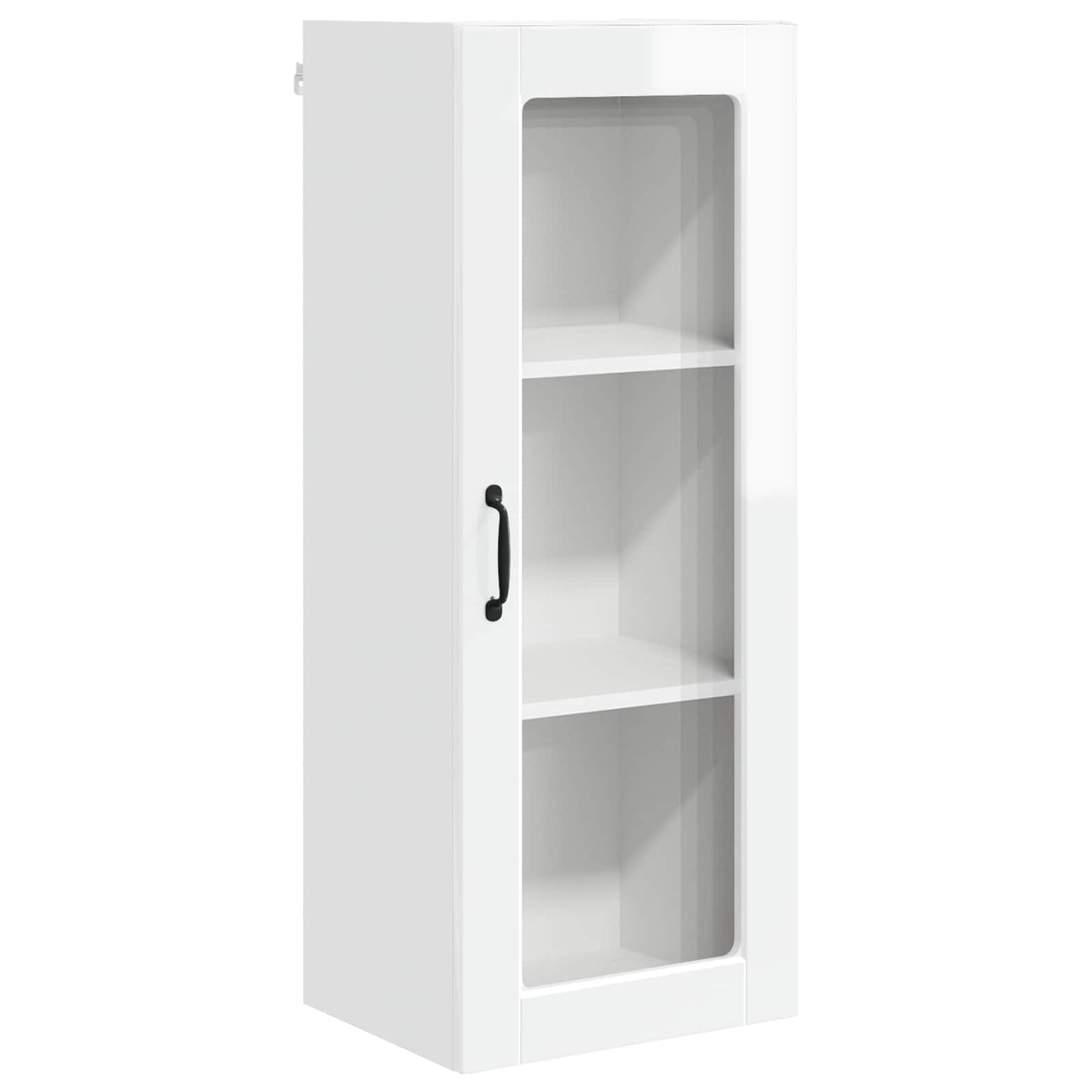 Wall Glass Cabinet PORTO High Gloss White 40 x 31 x 100 cm
