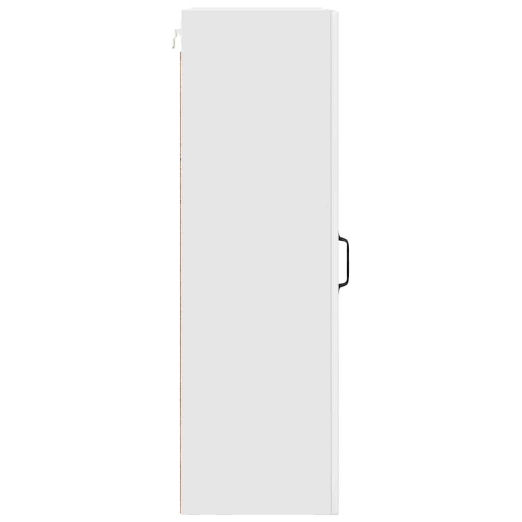 Wall Glass Cabinet PORTO High Gloss White 40 x 31 x 100 cm