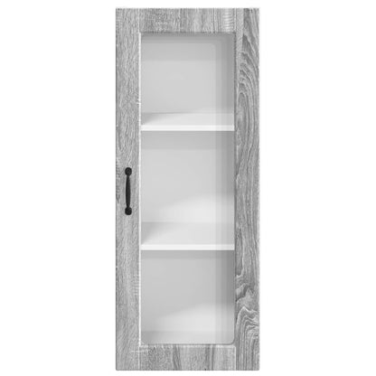Wall Glass Cabinet PORTO Grey Sonoma 40 x 31 x 100 cm