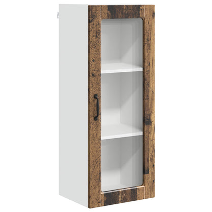 Wall Glass Cabinet PORTO Old Wood 40 x 31 x 100 cm