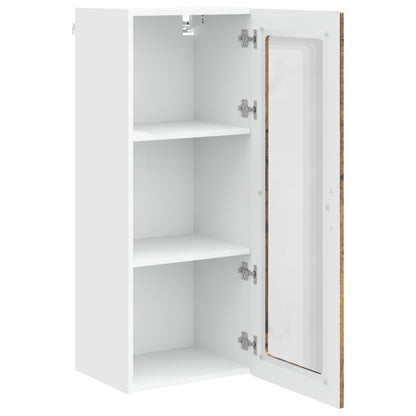 Wall Glass Cabinet PORTO Old Wood 40 x 31 x 100 cm