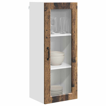 Wall Glass Cabinet PORTO Old Wood 40 x 31 x 100 cm