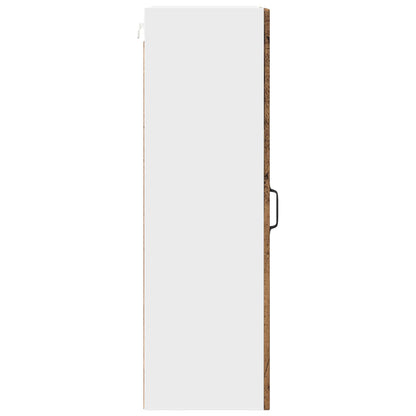 Wall Glass Cabinet PORTO Old Wood 40 x 31 x 100 cm
