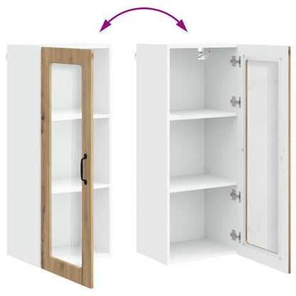 Wall Glass Cabinet PORTO Artisan Oak 40 x 31 x 100 cm