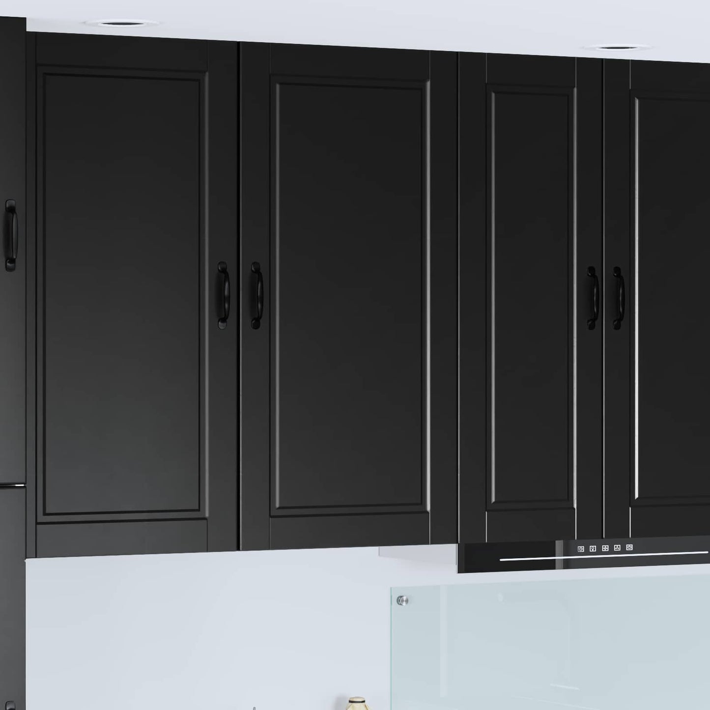Wall Cabinet PORTO Black 50 x 31 x 100 cm Engineered Wood