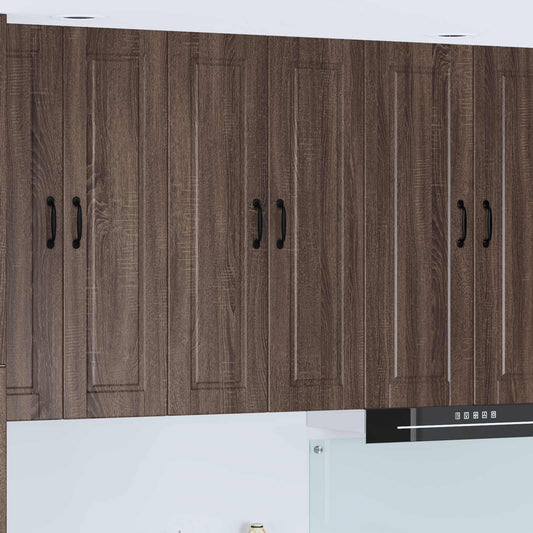 Wall Cabinet PORTO Brown Oak 60 x 31 x 100 cm Engineered Wood