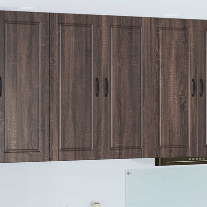 Wall Cabinet PORTO Brown Oak 80 x 31 x 100 cm Engineered Wood
