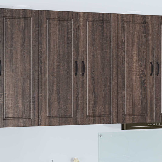 Wall Cabinet PORTO Brown Oak 80 x 31 x 100 cm Engineered Wood