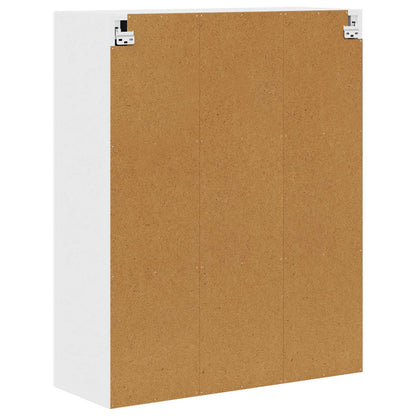 Wall Glass Cabinet PORTO White 80 x 31 x 100 cm Engineered Wood