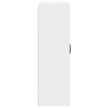 Wall Glass Cabinet PORTO White 80 x 31 x 100 cm Engineered Wood