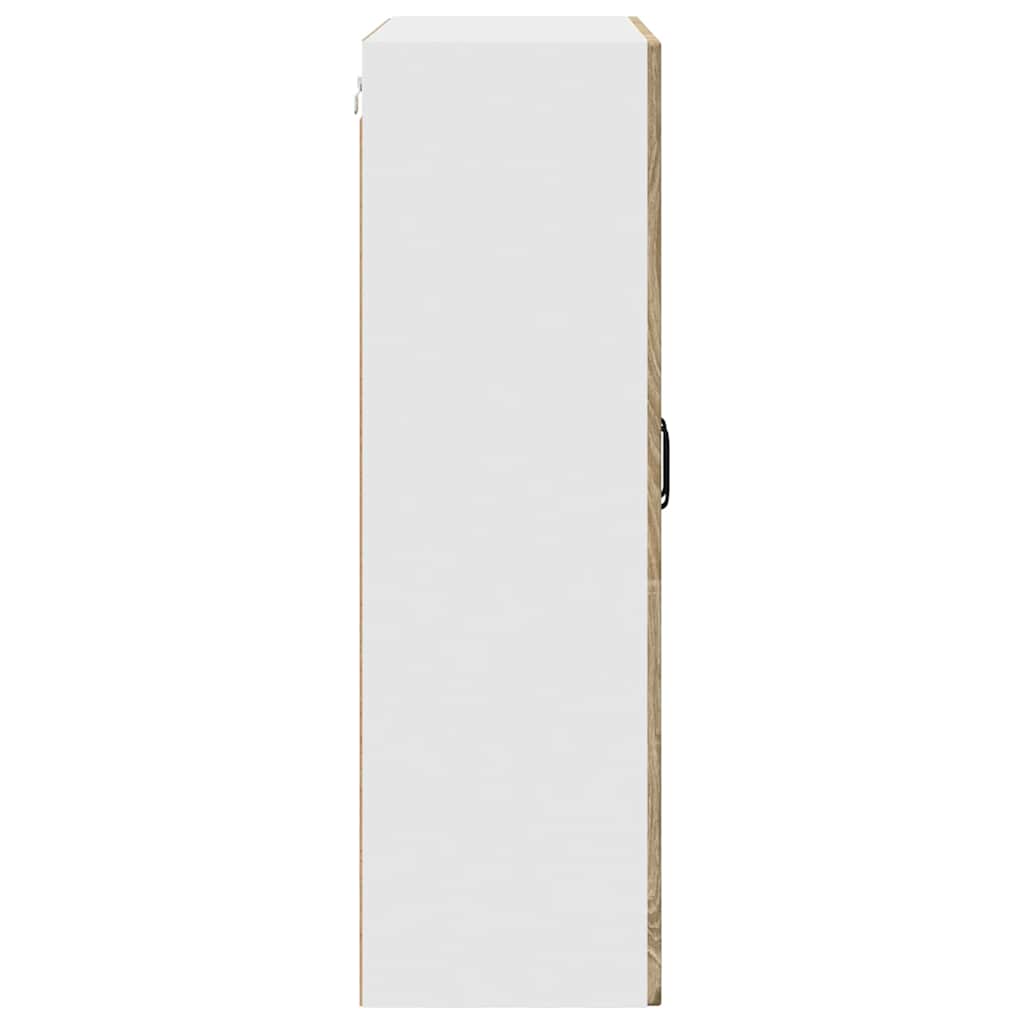 Wall Glass Cabinet PORTO Sonoma Oak 80 x 31 x 100 cm