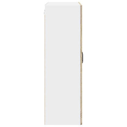 Wall Glass Cabinet PORTO Sonoma Oak 80 x 31 x 100 cm