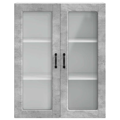 Wall Glass Cabinet PORTO Concrete Grey 80 x 31 x 100 cm