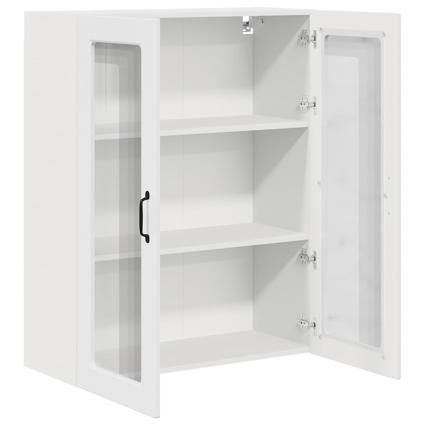 Wall Glass Cabinet PORTO High Gloss White 80 x 31 x 100 cm