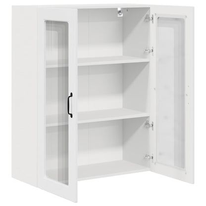 Wall Glass Cabinet PORTO High Gloss White 80 x 31 x 100 cm