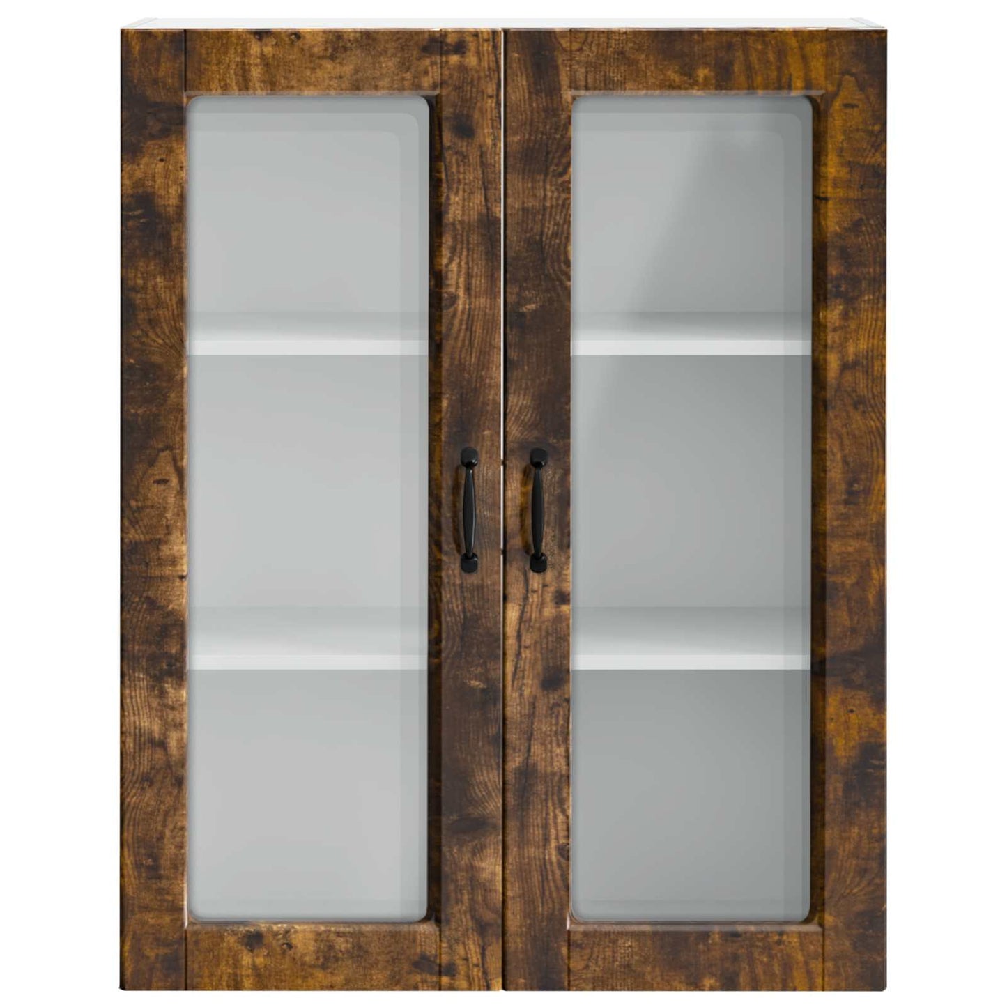 Wall Glass Cabinet PORTO Smoked Oak 80 x 31 x 100 cm