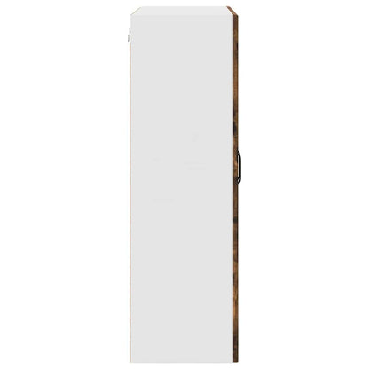 Wall Glass Cabinet PORTO Smoked Oak 80 x 31 x 100 cm