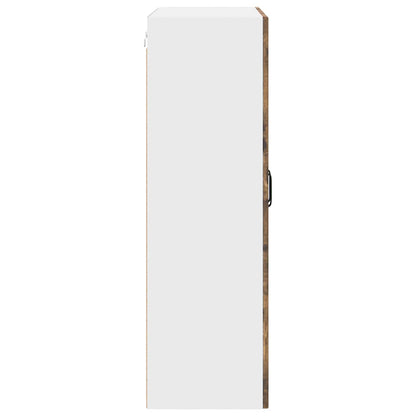 Wall Glass Cabinet PORTO Smoked Oak 80 x 31 x 100 cm