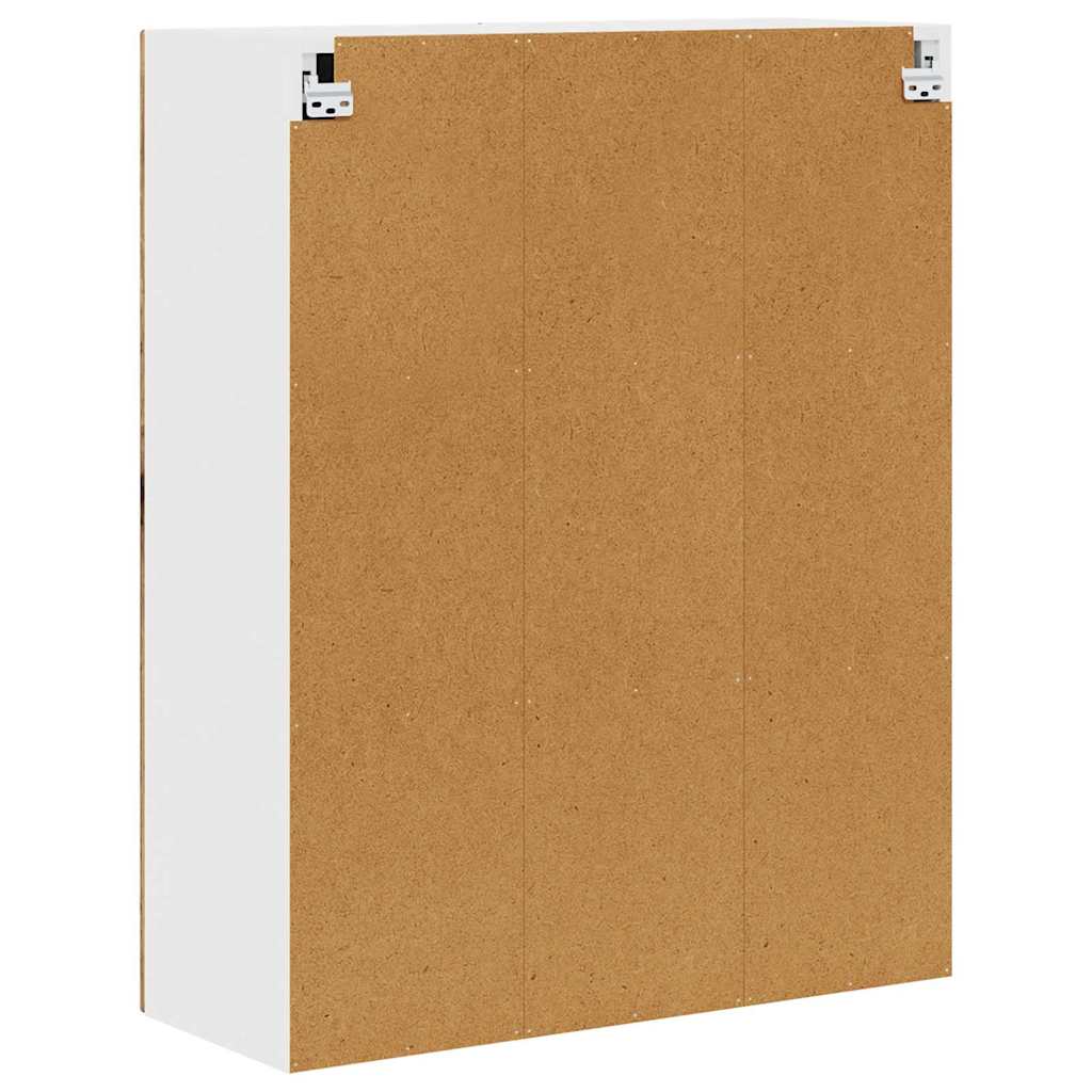 Wall Glass Cabinet PORTO Old Wood 80 x 31 x 100 cm