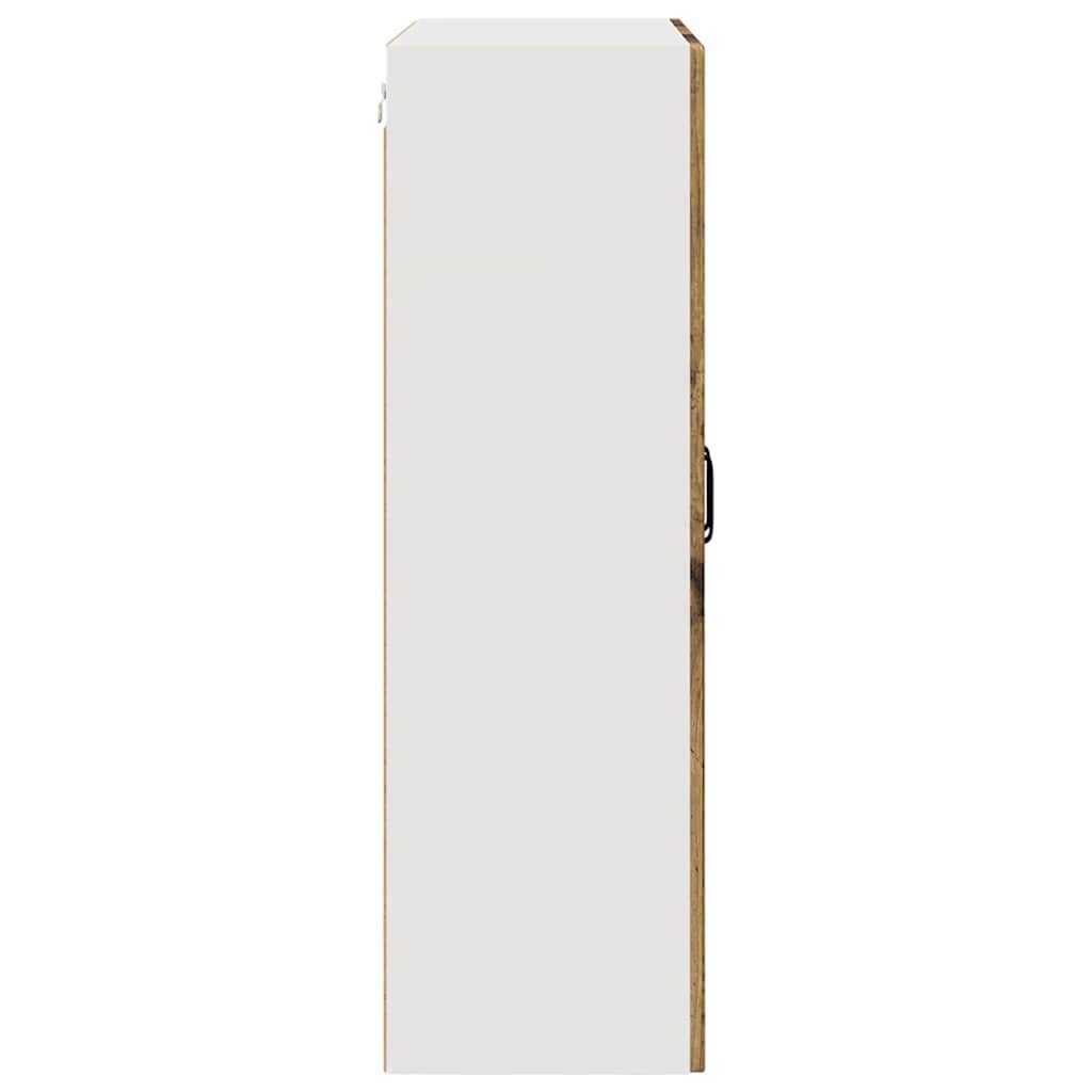 Wall Glass Cabinet PORTO Old Wood 80 x 31 x 100 cm