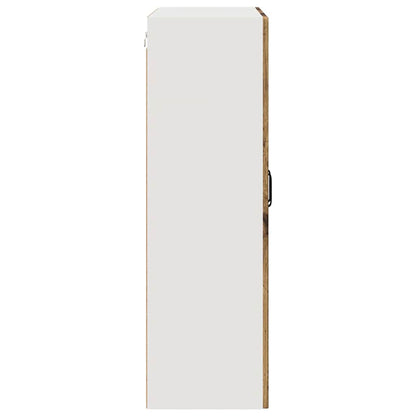 Wall Glass Cabinet PORTO Old Wood 80 x 31 x 100 cm