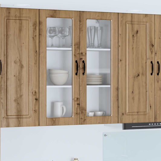 Wall Glass Cabinet PORTO Artisan Oak 80 x 31 x 100 cm