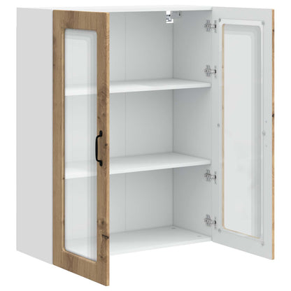 Wall Glass Cabinet PORTO Artisan Oak 80 x 31 x 100 cm