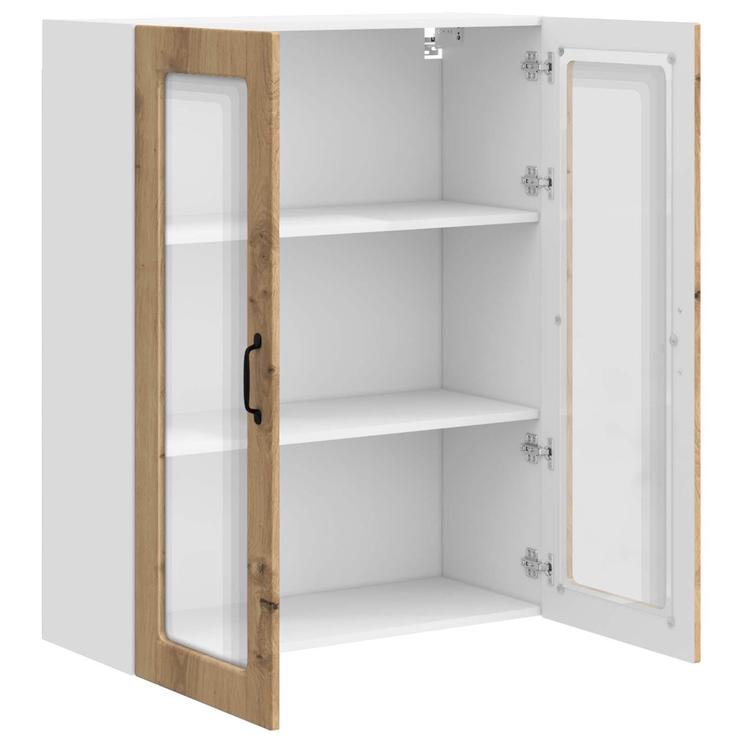 Wall Glass Cabinet PORTO Artisan Oak 80 x 31 x 100 cm