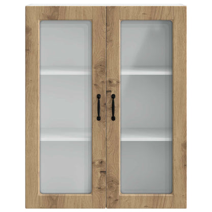 Wall Glass Cabinet PORTO Artisan Oak 80 x 31 x 100 cm