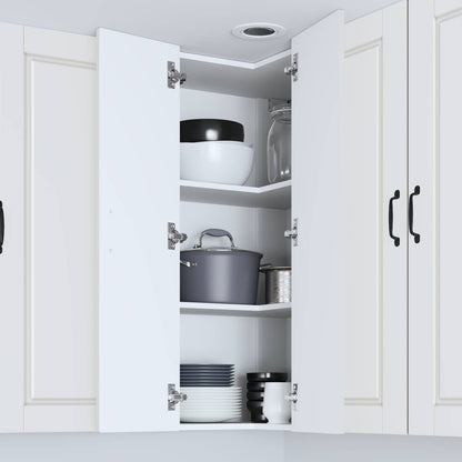 Wall Corner Cabinet PORTO White 57 x 57 x 100 cm