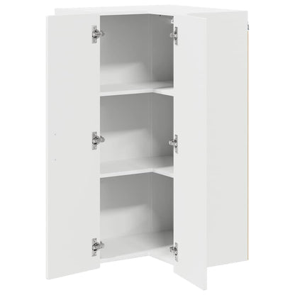 Wall Corner Cabinet PORTO White 57 x 57 x 100 cm