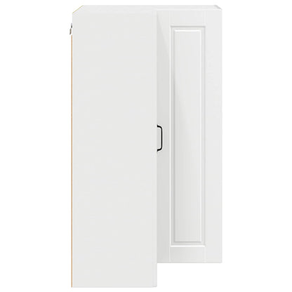 Wall Corner Cabinet PORTO White 57 x 57 x 100 cm