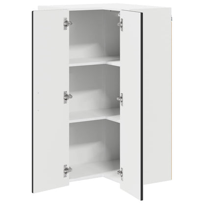 Wall Corner Cabinet PORTO Black 57 x 57 x 100 cm