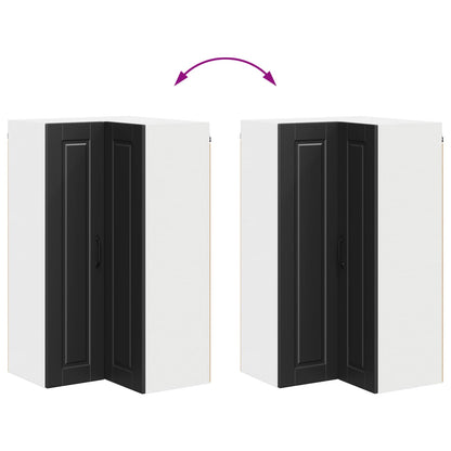 Wall Corner Cabinet PORTO Black 57 x 57 x 100 cm