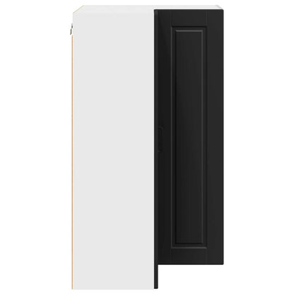 Wall Corner Cabinet PORTO Black 57 x 57 x 100 cm