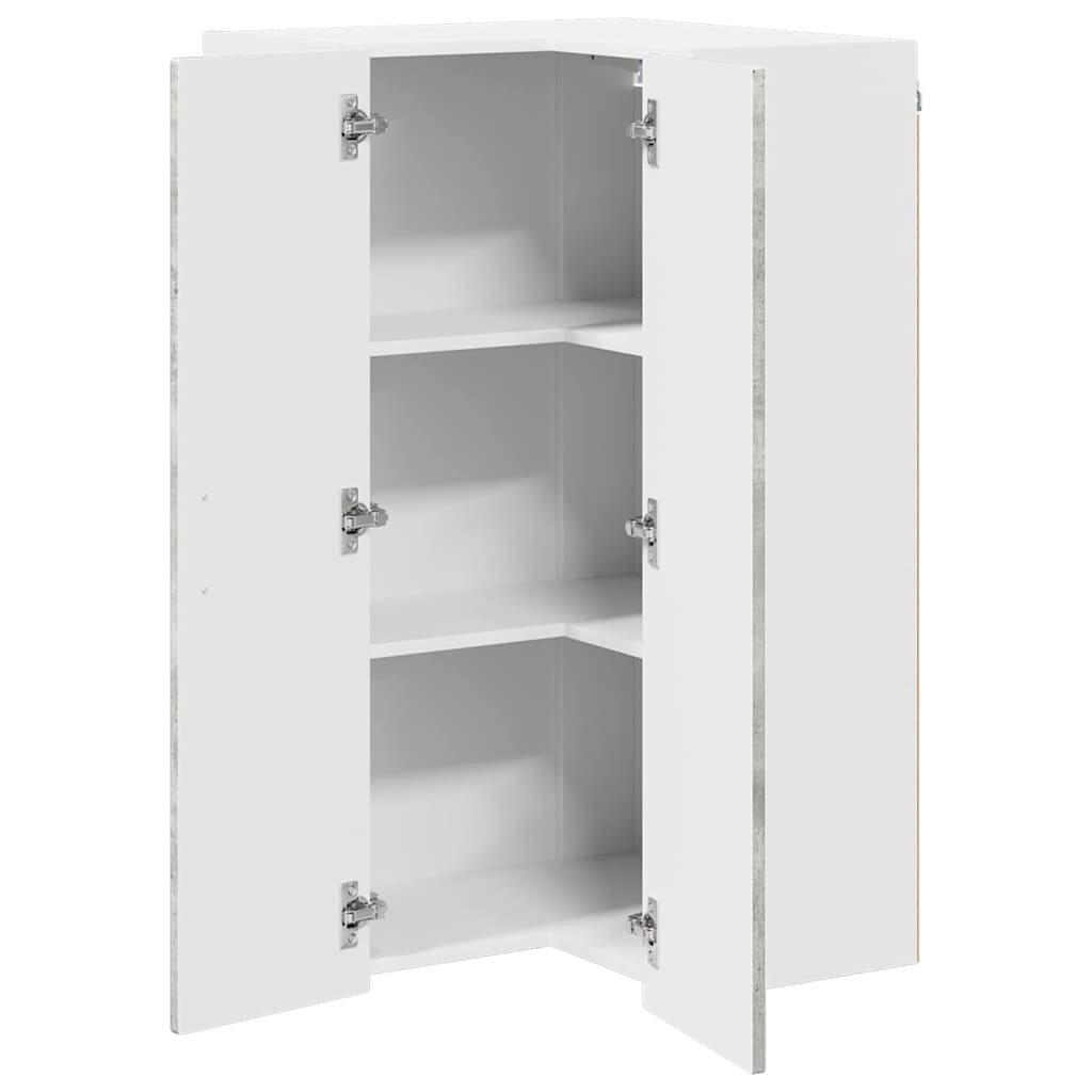 Wall Corner Cabinet PORTO Concrete Grey 57 x 57 x 100 cm