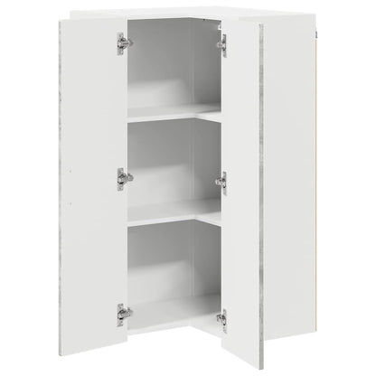Wall Corner Cabinet PORTO Concrete Grey 57 x 57 x 100 cm